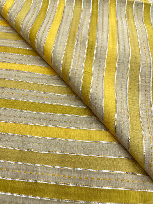 Banarasi Pure Munga Print With Hand Katha Embroidery