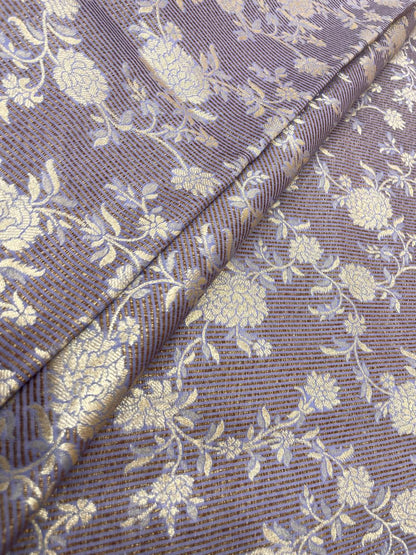 Pure Banarasi Silk Tissue Stripe With Resham Jaal