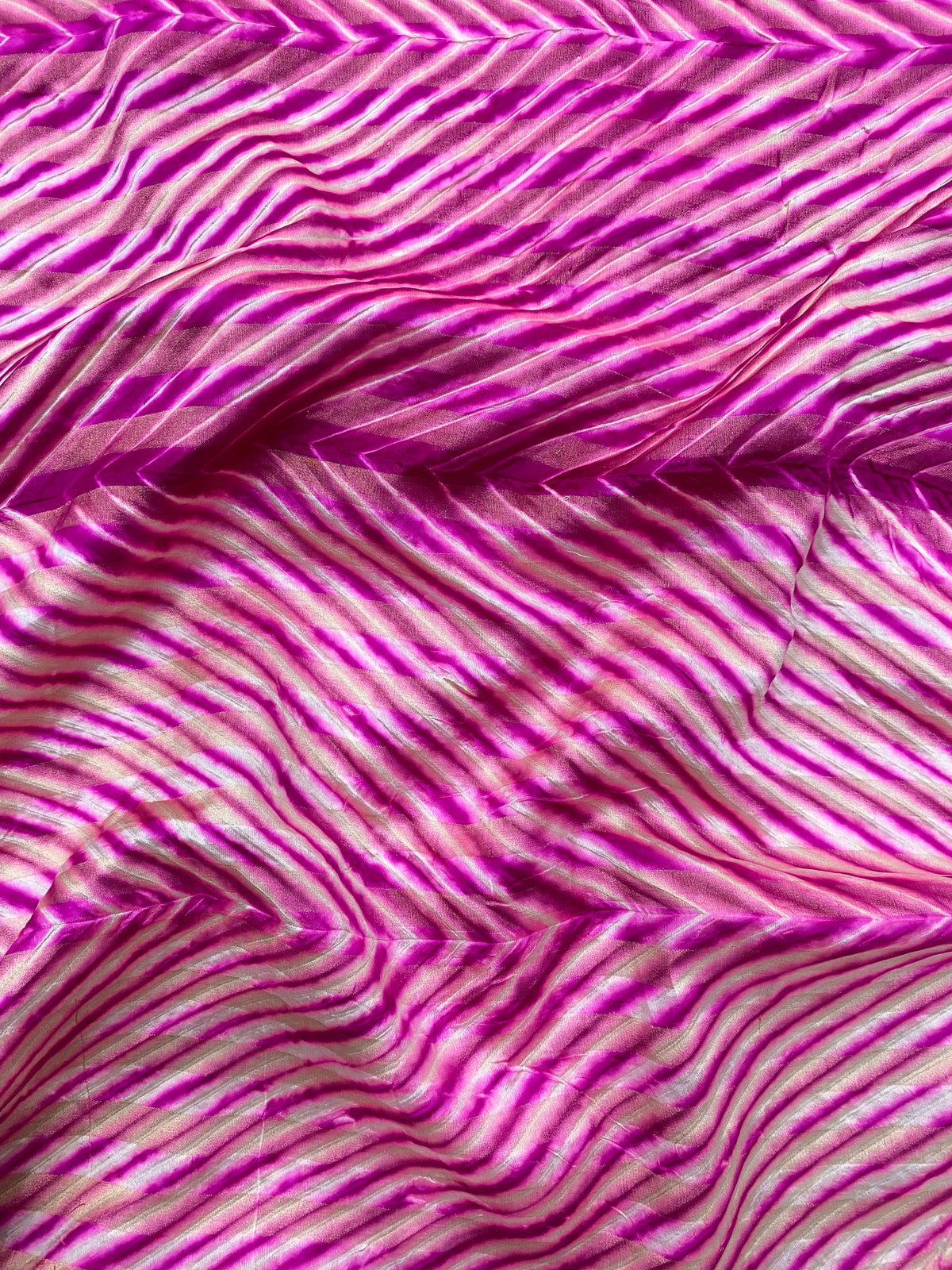 Pure Dupion Silk With Fancy Hand Sibori