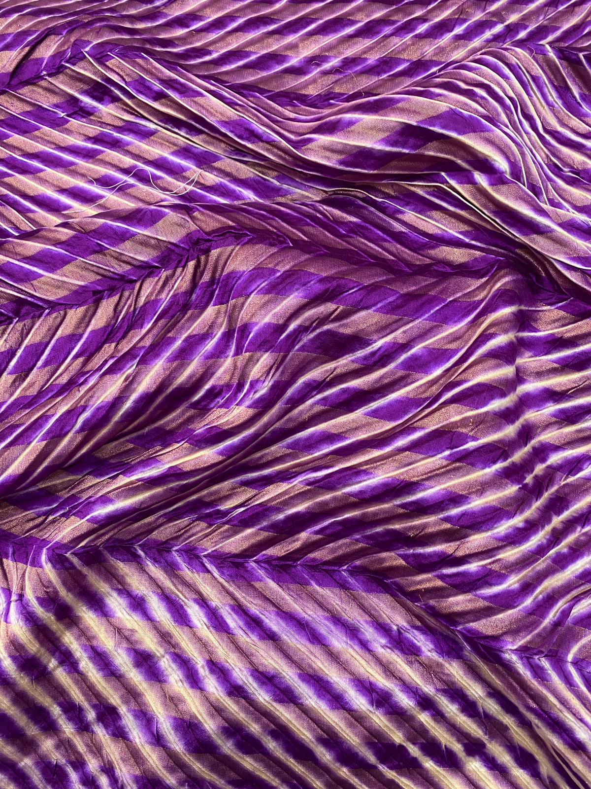 Pure Dupion Silk With Fancy Hand Sibori