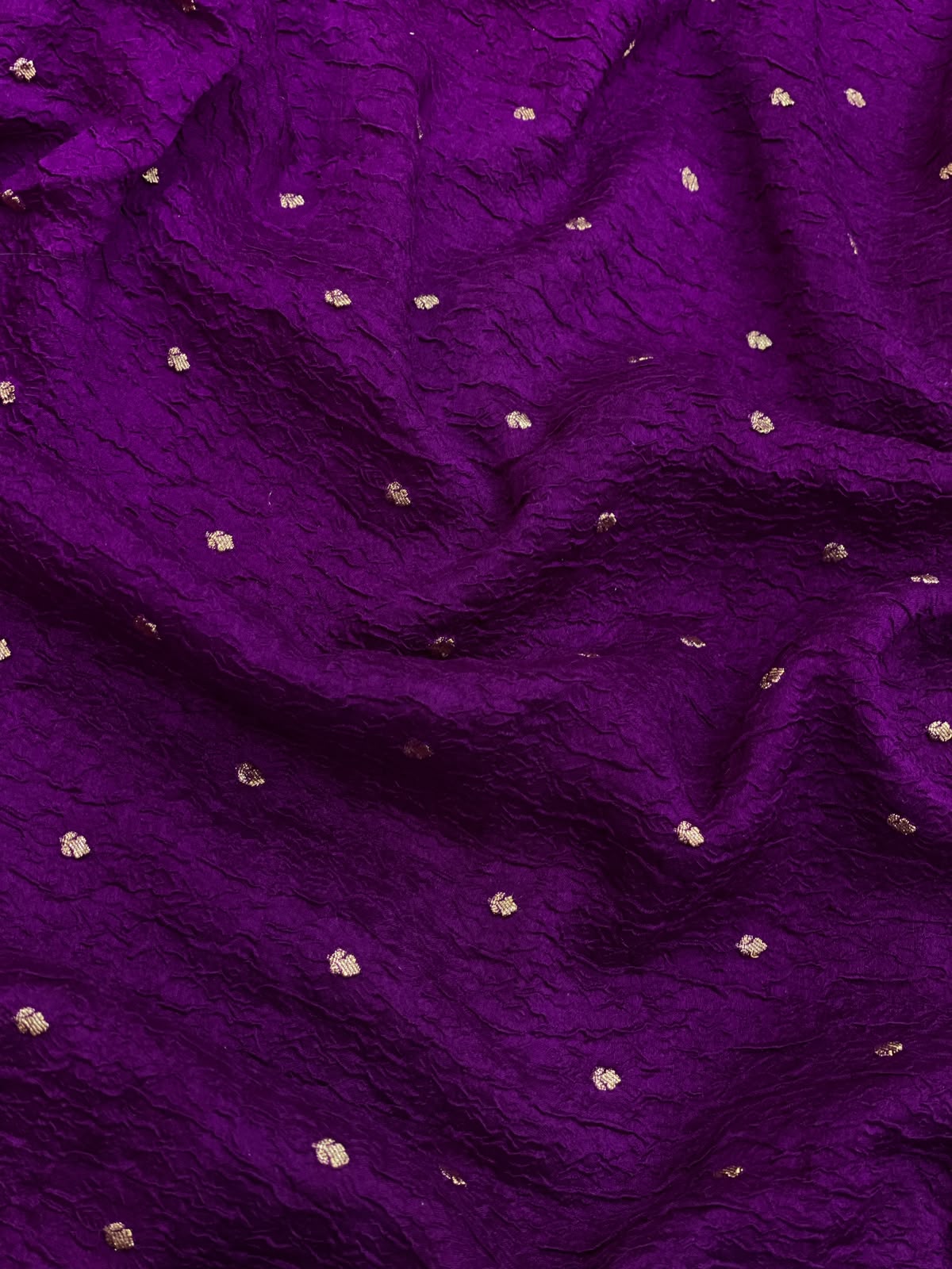 Pure Dupion Silk Zari Butti (Colours Available) 44"Inch