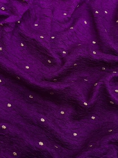 Pure Dupion Silk Zari Butti (Colours Available) 44"Inch