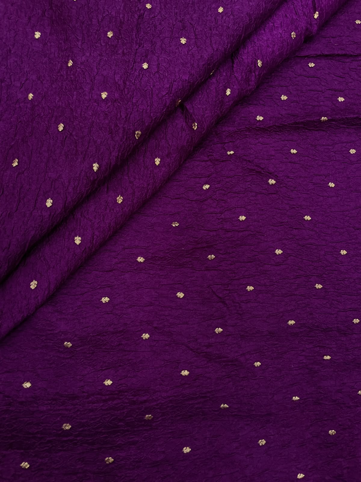 Pure Dupion Silk Zari Butti (Colours Available) 44"Inch