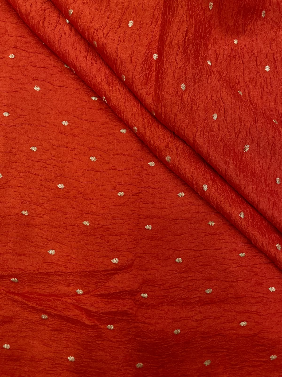 Pure Dupion Silk Zari Butti (Colours Available) 44"Inch