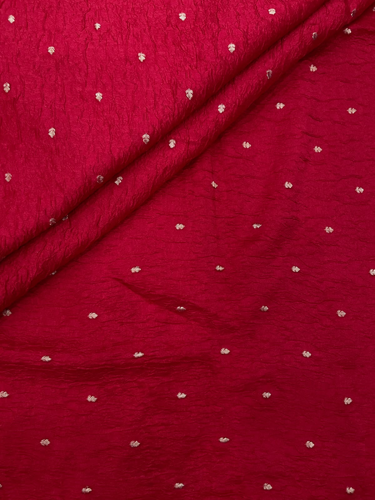 Pure Dupion Silk Zari Butti (Colours Available) 44"Inch