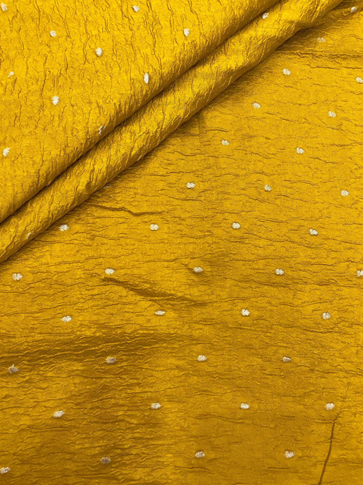 Pure Dupion Silk Zari Butti (Colours Available) 44"Inch