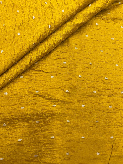 Pure Dupion Silk Zari Butti (Colours Available) 44"Inch