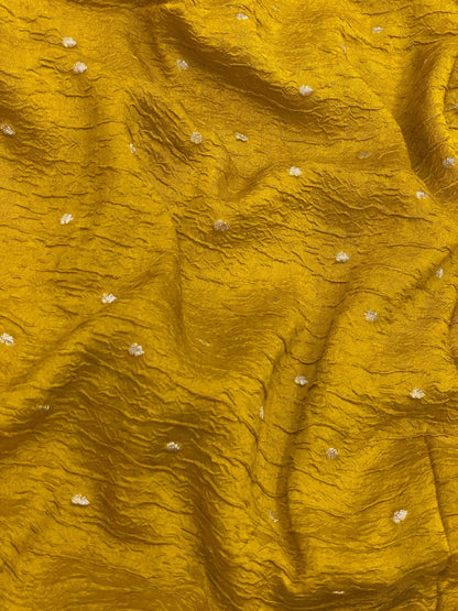 Pure Dupion Silk Zari Butti (Colours Available) 44"Inch