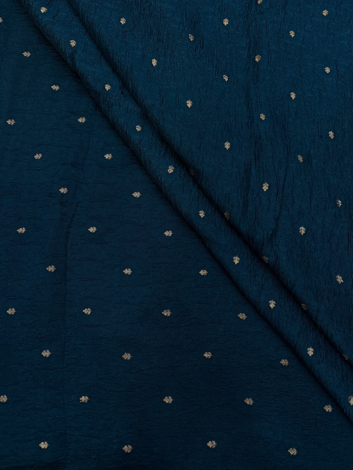 Pure Dupion Silk Zari Butti (Colours Available) 44"Inch