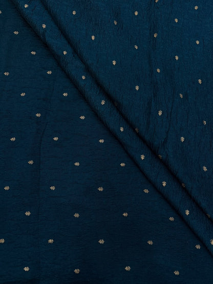 Pure Dupion Silk Zari Butti (Colours Available) 44"Inch