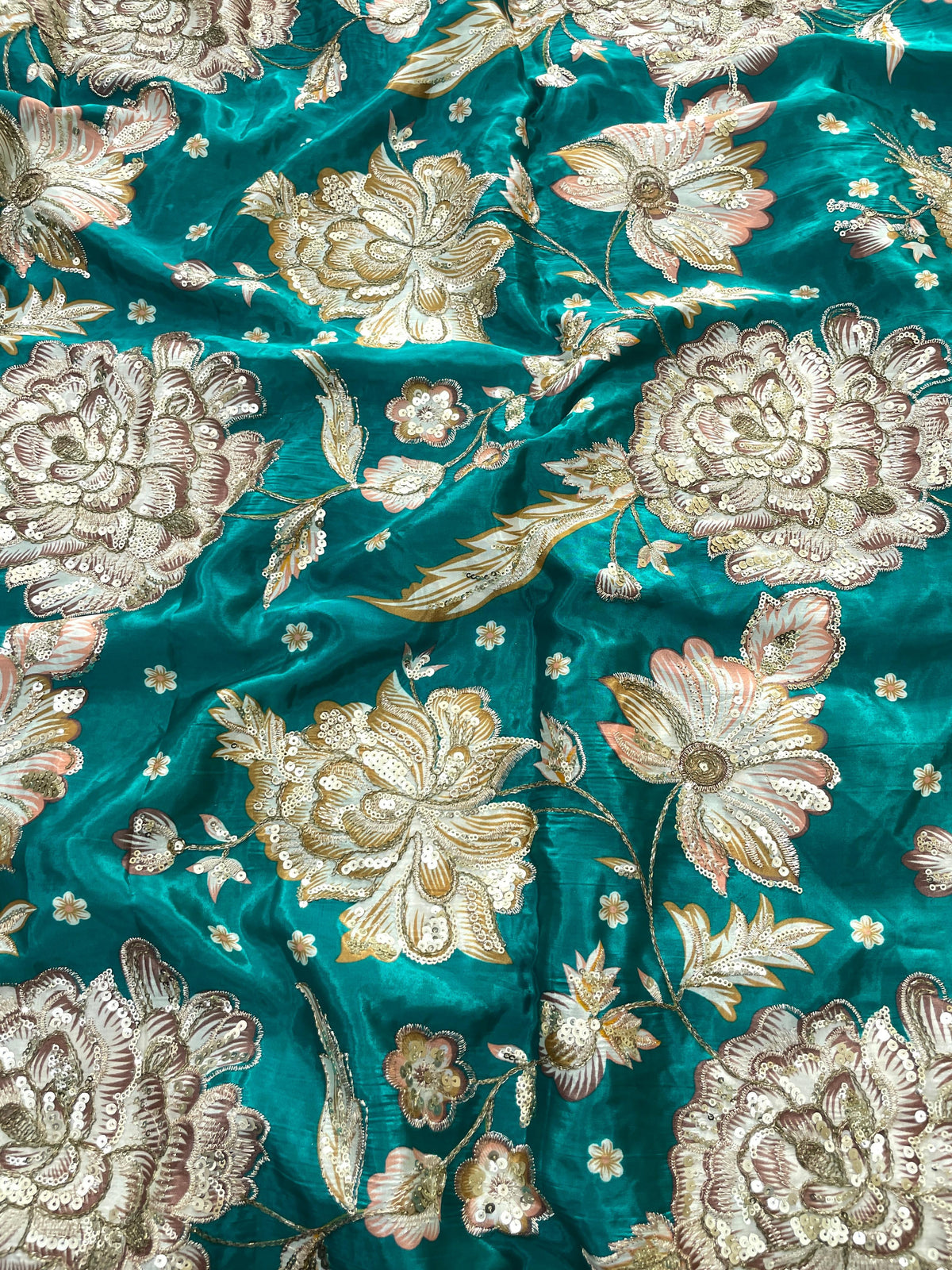 Crepe Position Print Embroidery