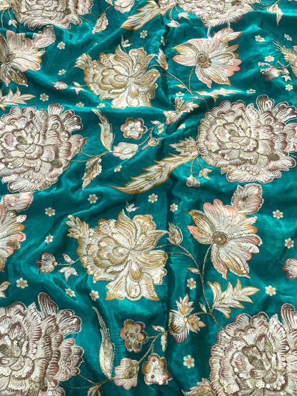 Crepe Position Print Embroidery