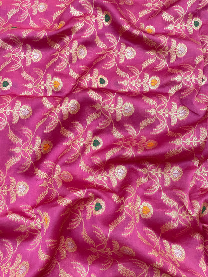 Pure Banarasi Katan Silk With Zari Brocade With Meena