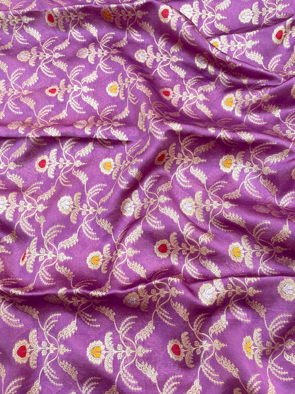 Pure Banarasi Katan Silk With Zari Brocade With Meena
