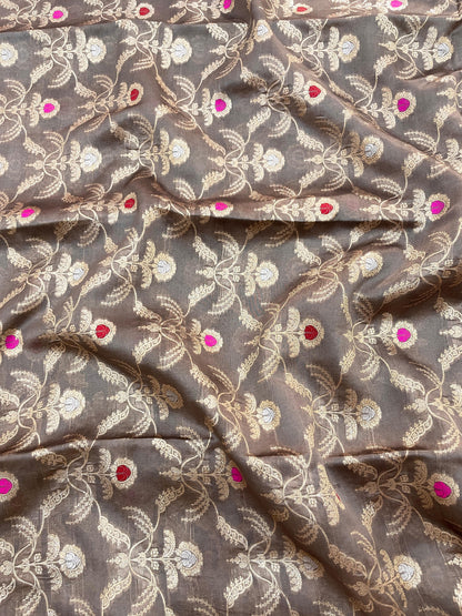 Pure Banarasi Katan Silk With Zari Brocade With Meena