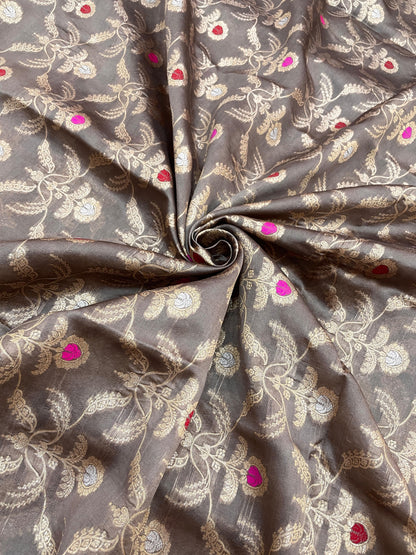 Pure Banarasi Katan Silk With Zari Brocade With Meena