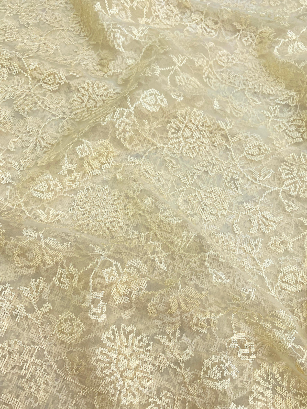 Pure Silk Organza Thread Embroidery