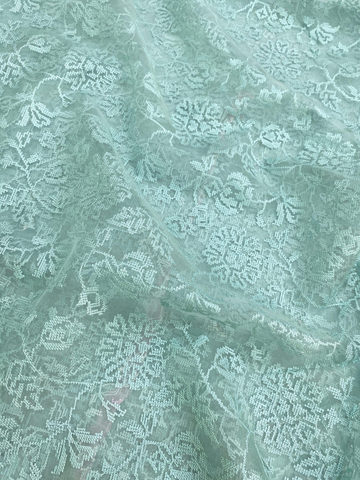 Pure Silk Organza Thread Embroidery
