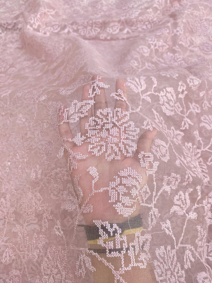 Pure Silk Organza Thread Embroidery