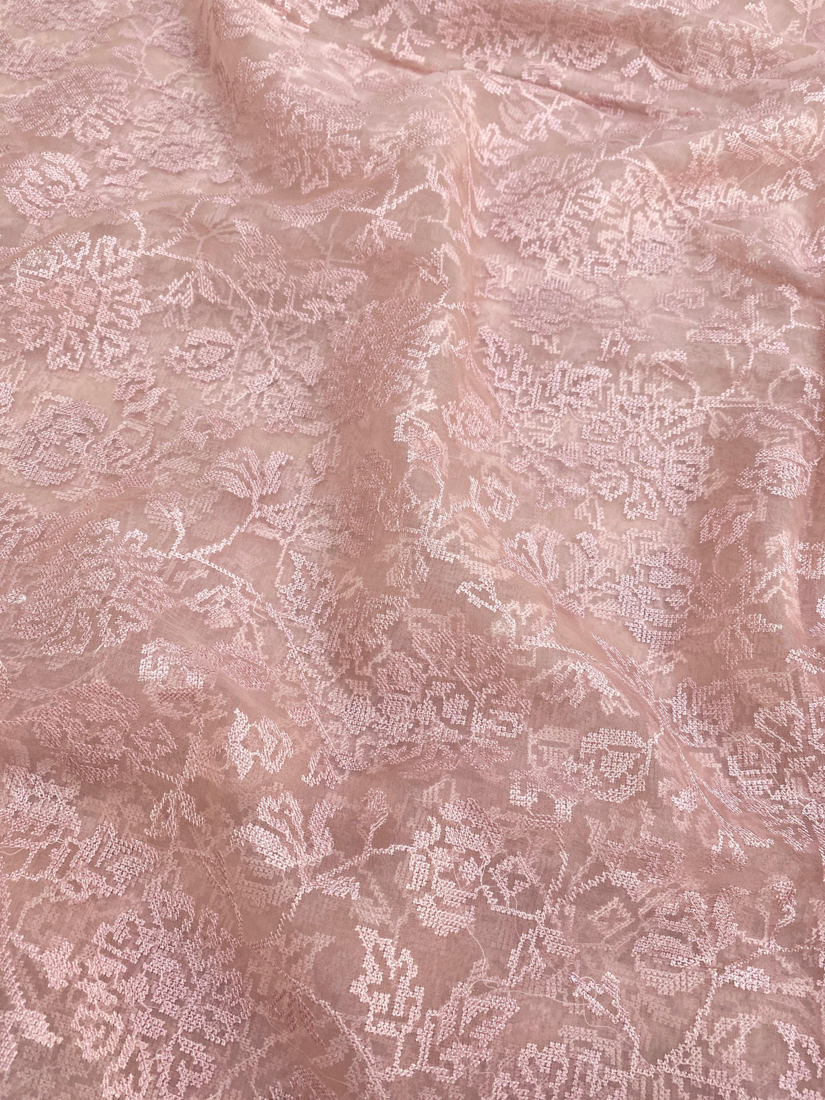 Pure Silk Organza Thread Embroidery