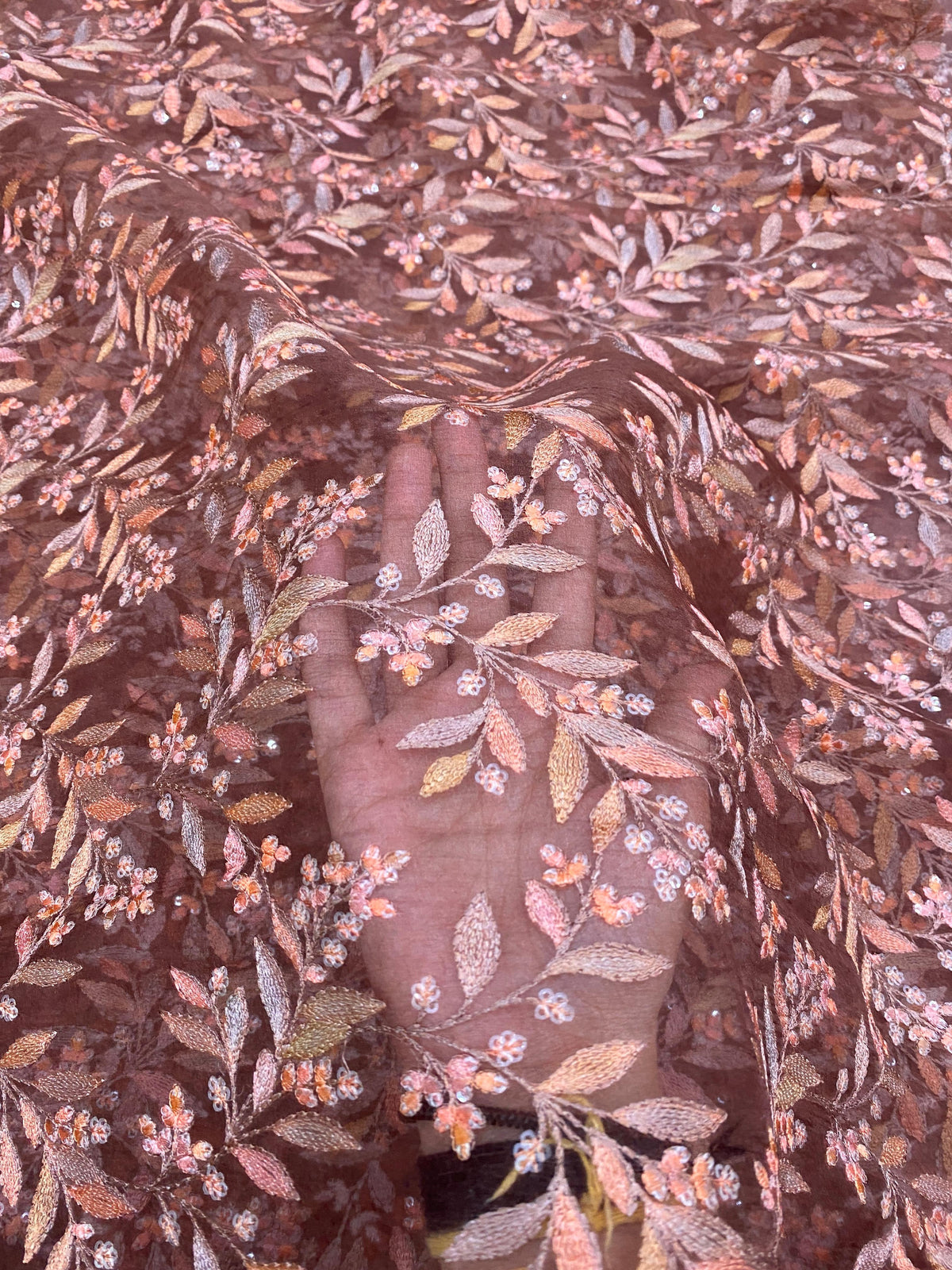 Pure Silk Organza Thread Embroidery