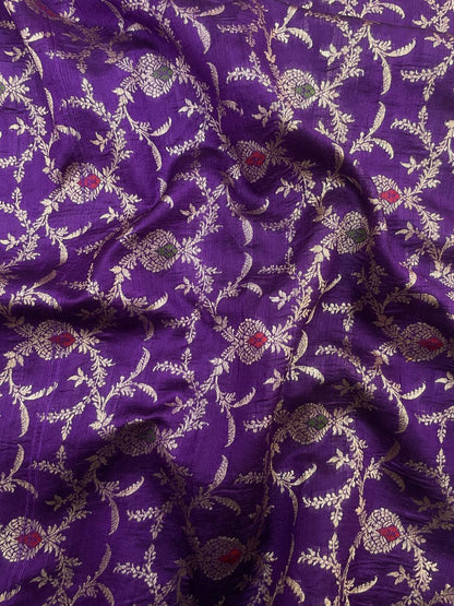 Pure Raw Silk Meena Brocade