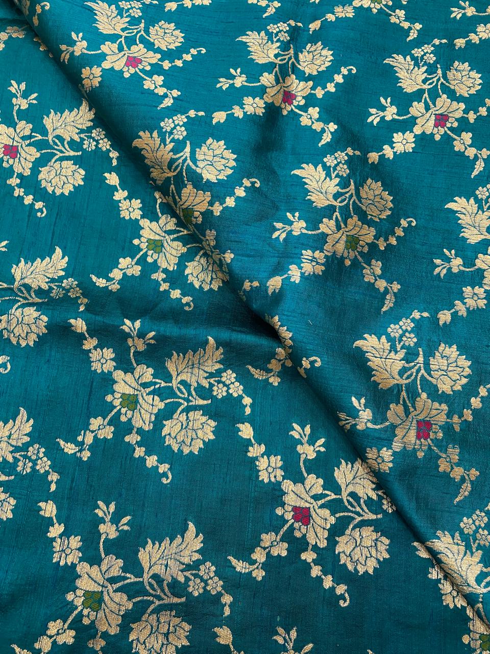 Pure Raw Silk Meena Brocade