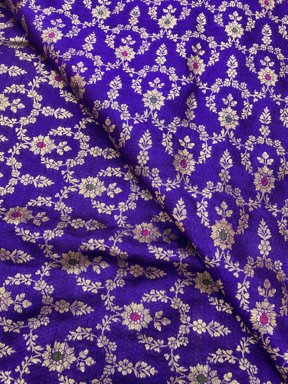 Pure Raw Silk Meena Brocade