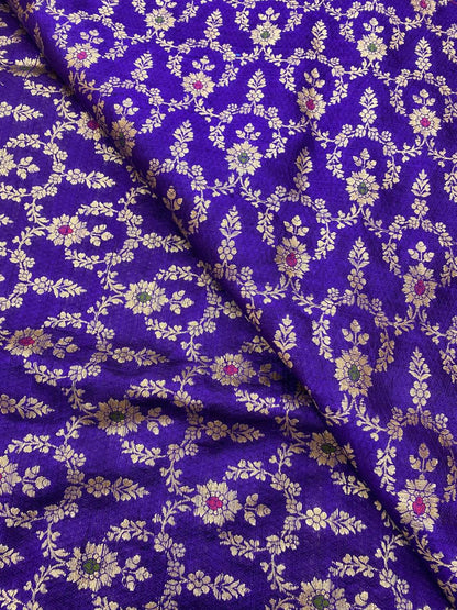 Pure Raw Silk Meena Brocade