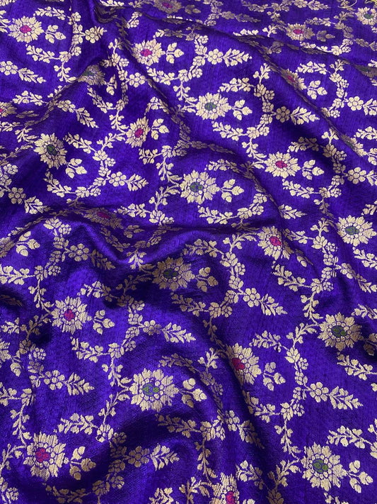 Pure Raw Silk Meena Brocade