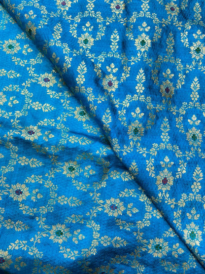 Pure Raw Silk Meena Brocade