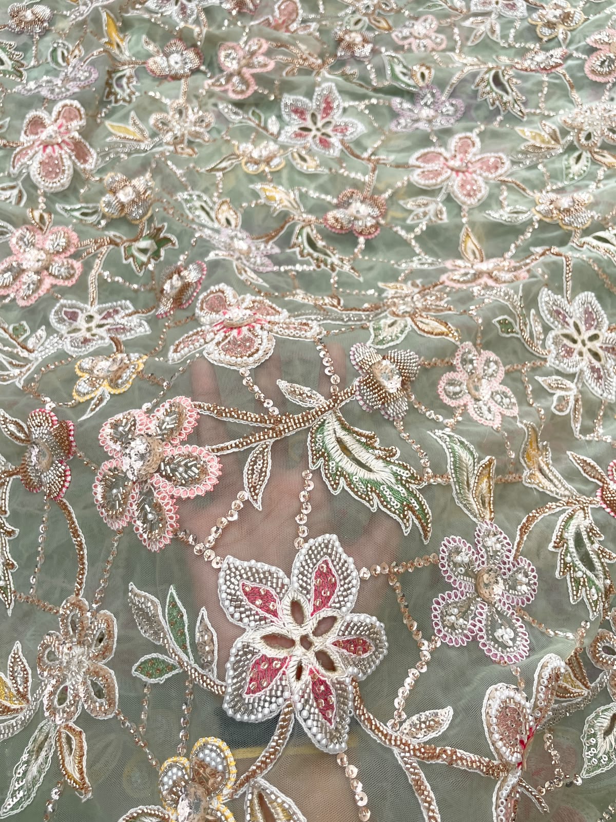 Net Beads Embroidery (Colours Available)