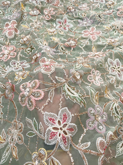 Net Beads Embroidery (Colours Available)
