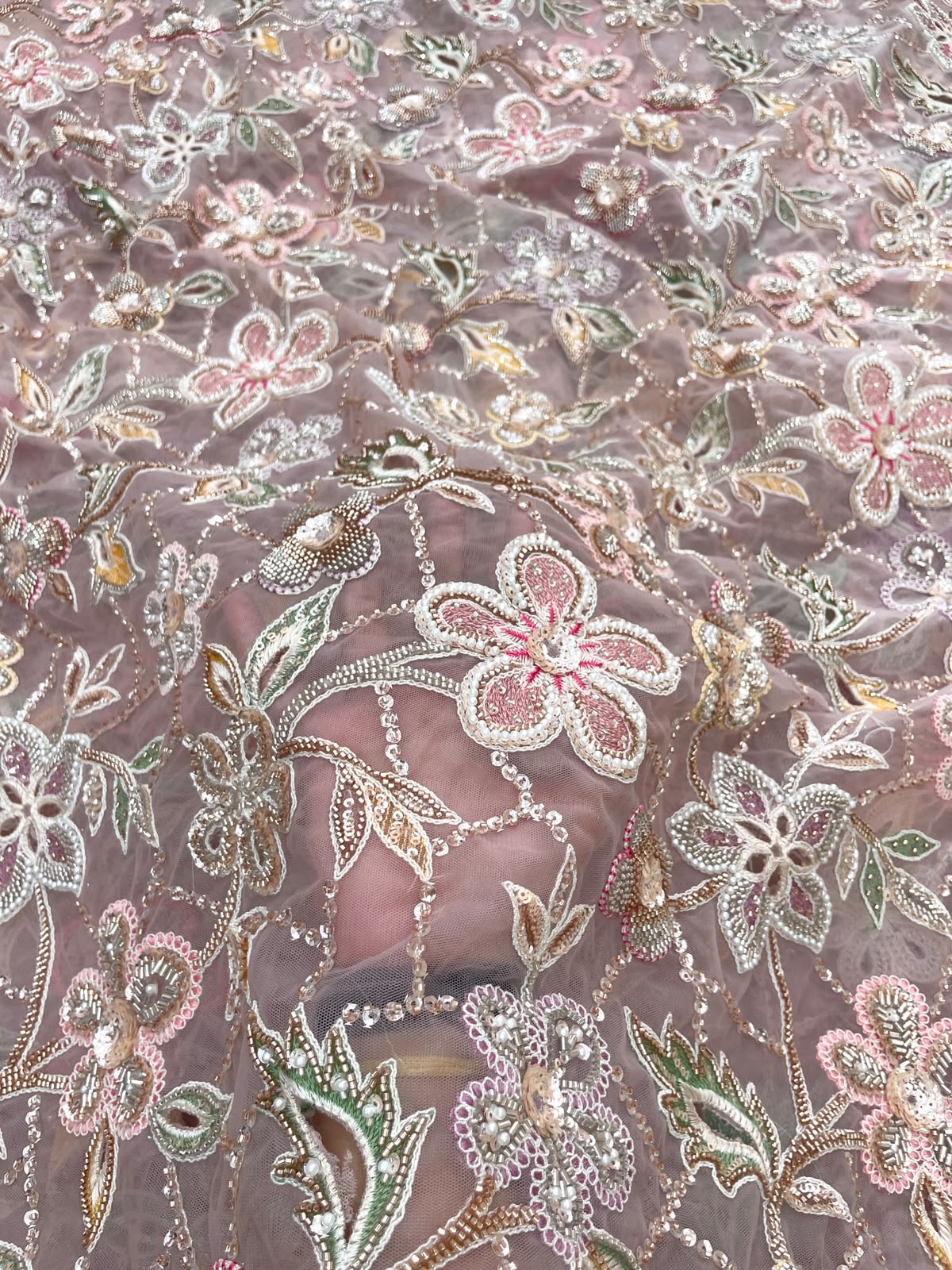 Net Beads Embroidery (Colours Available)