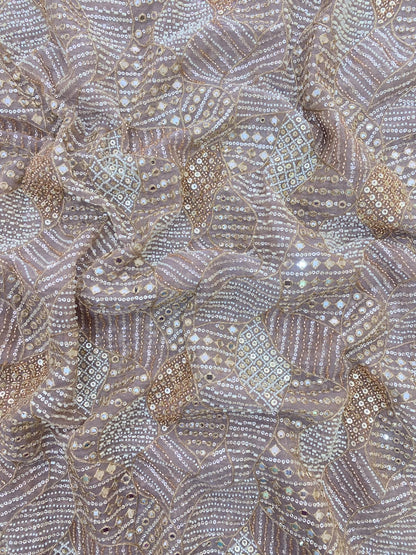 Tissue Beads Embroidery (Colours Available) 44"Inch