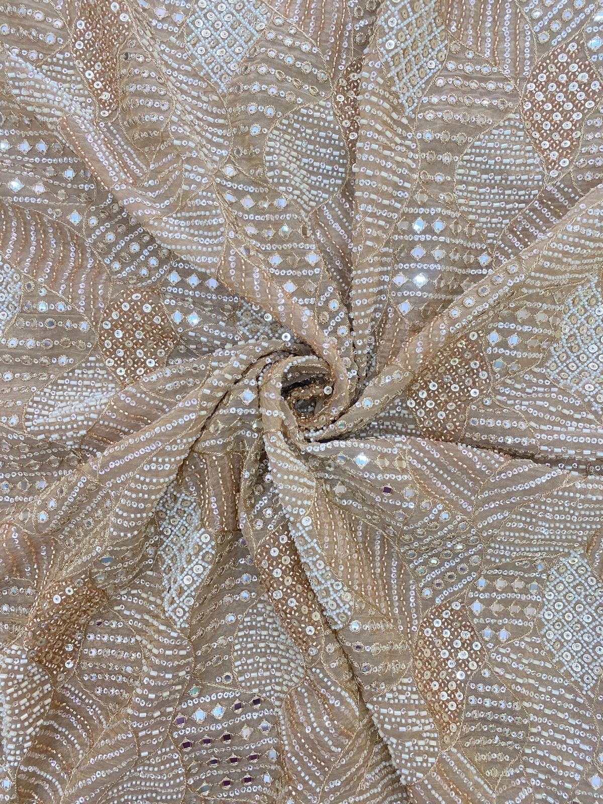 Tissue Beads Embroidery (Colours Available) 44"Inch