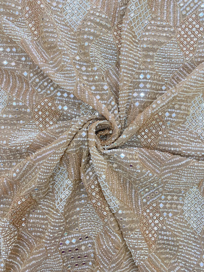 Tissue Beads Embroidery (Colours Available) 44"Inch