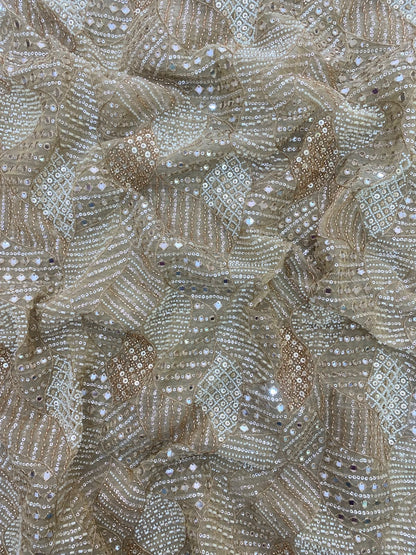 Tissue Beads Embroidery (Colours Available) 44"Inch
