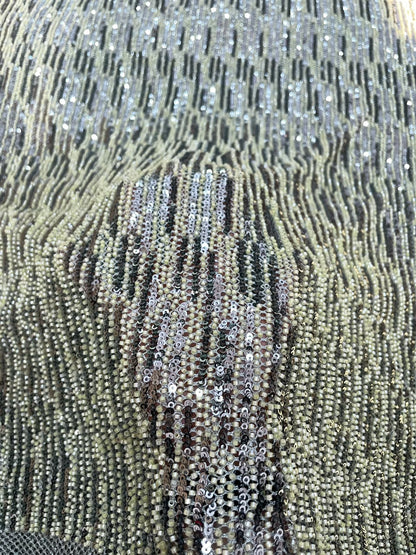 Lycra Net Beads Embroidery (54"inch)