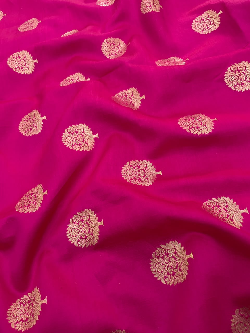 Pure Dupion Zari Butti (Colours Available) 44"Inch