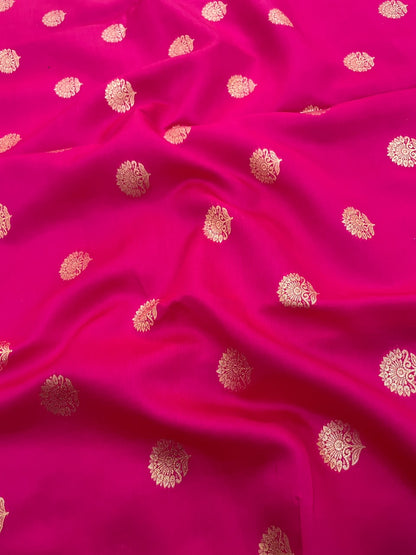 Pure Dupion Zari Butti (Colours Available) 44"Inch