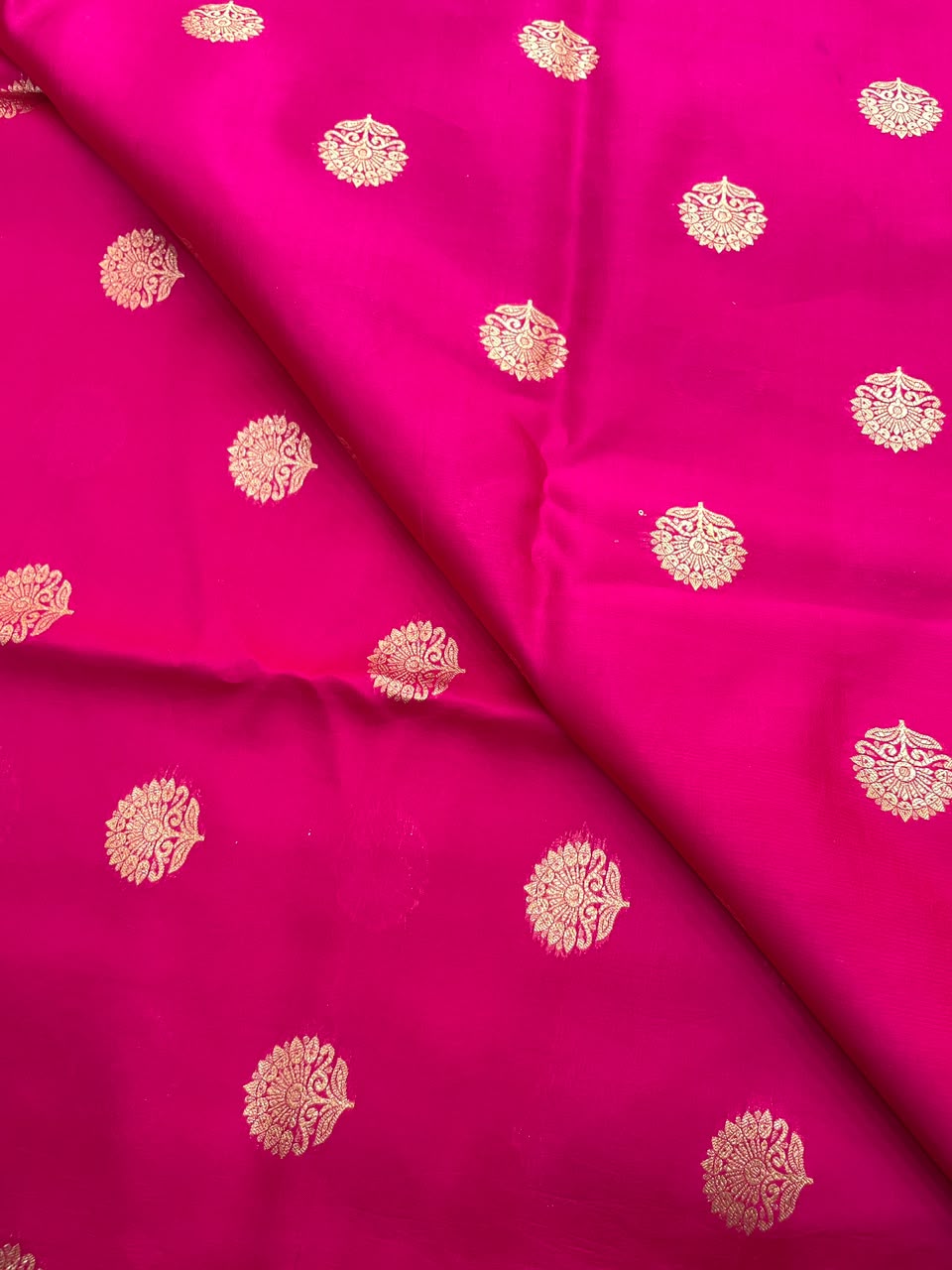 Pure Dupion Zari Butti (Colours Available) 44"Inch