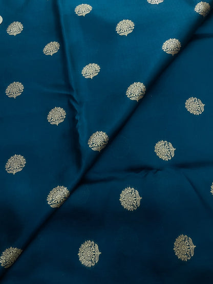 Pure Dupion Zari Butti (Colours Available) 44"Inch