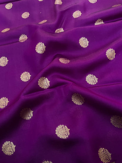 Pure Dupion Zari Butti (Colours Available) 44"Inch