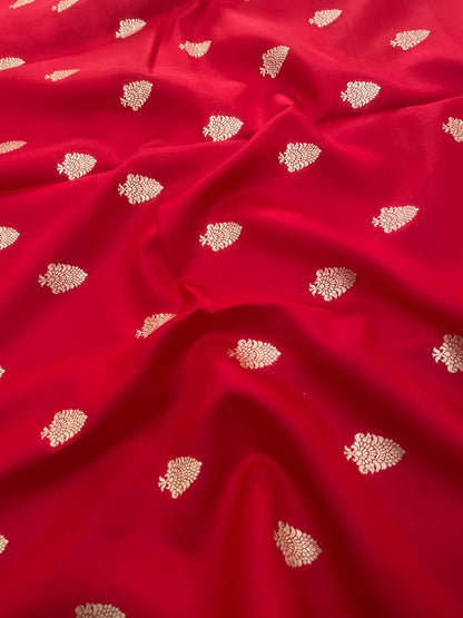 Pure Dupion Zari Butti (Colours Available) 44"Inch