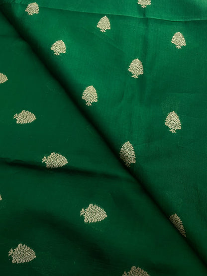 Pure Dupion Zari Butti (Colours Available) 44"Inch