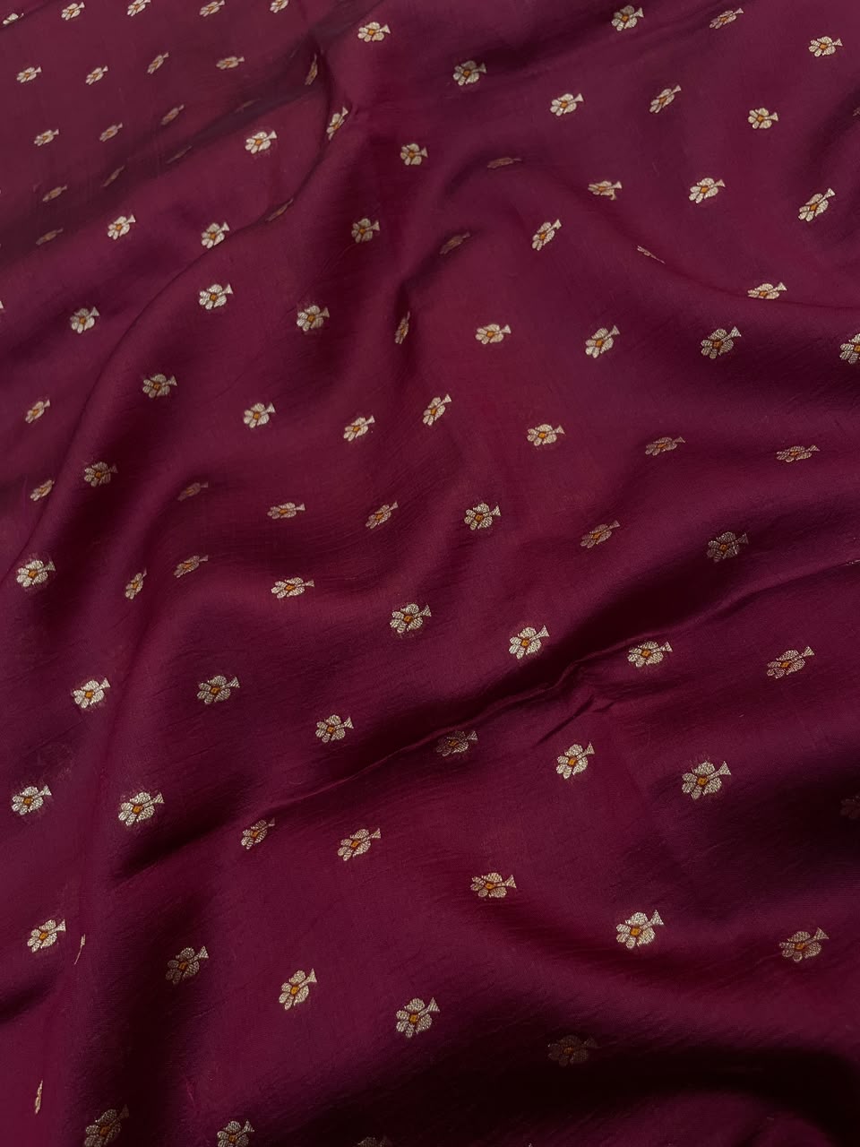Pure Dupion Zari Butti (Colours Available) 44"Inch