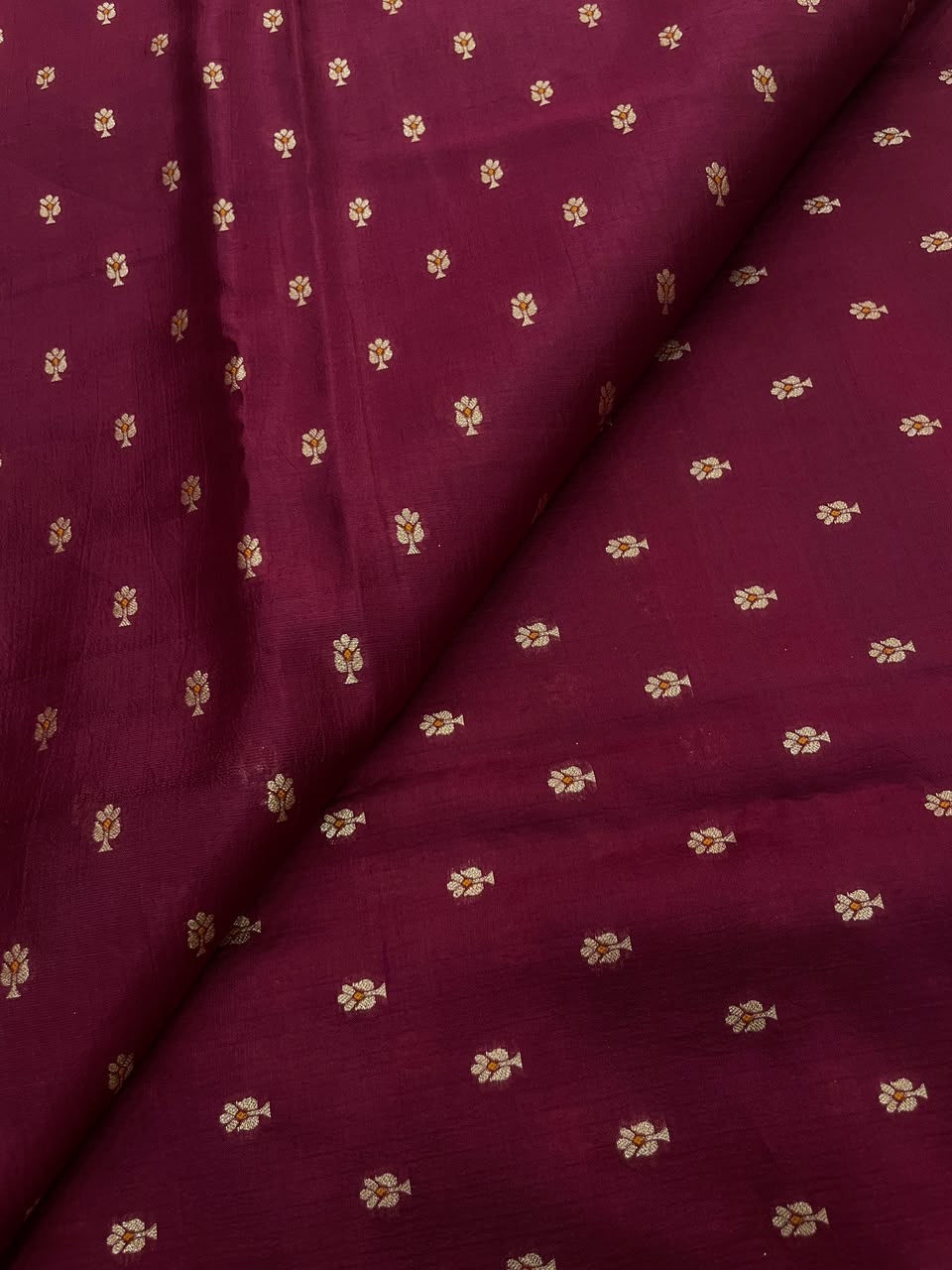 Pure Dupion Zari Butti (Colours Available) 44"Inch