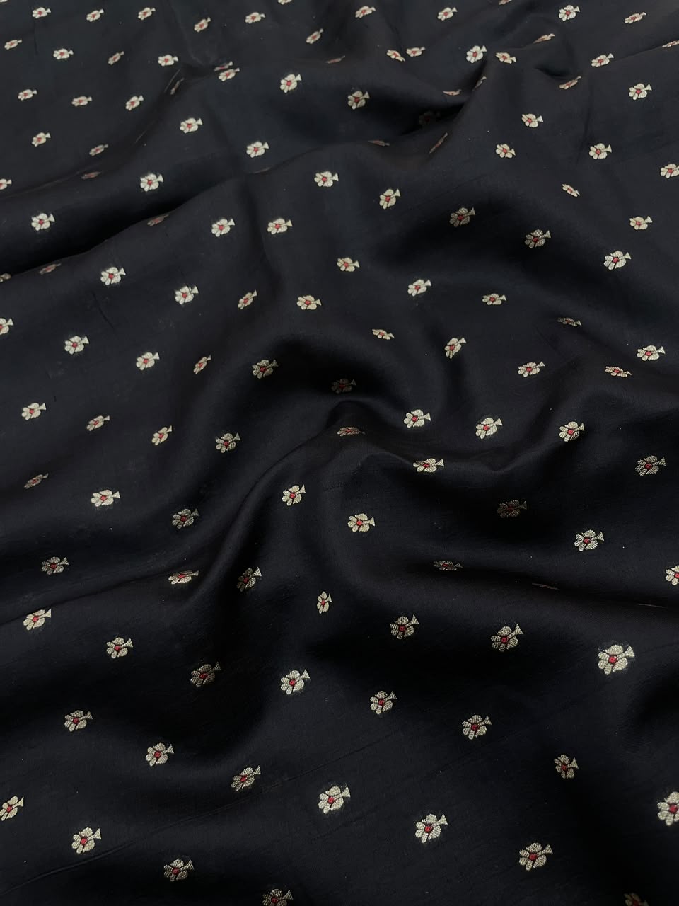 Pure Dupion Zari Butti (Colours Available) 44"Inch