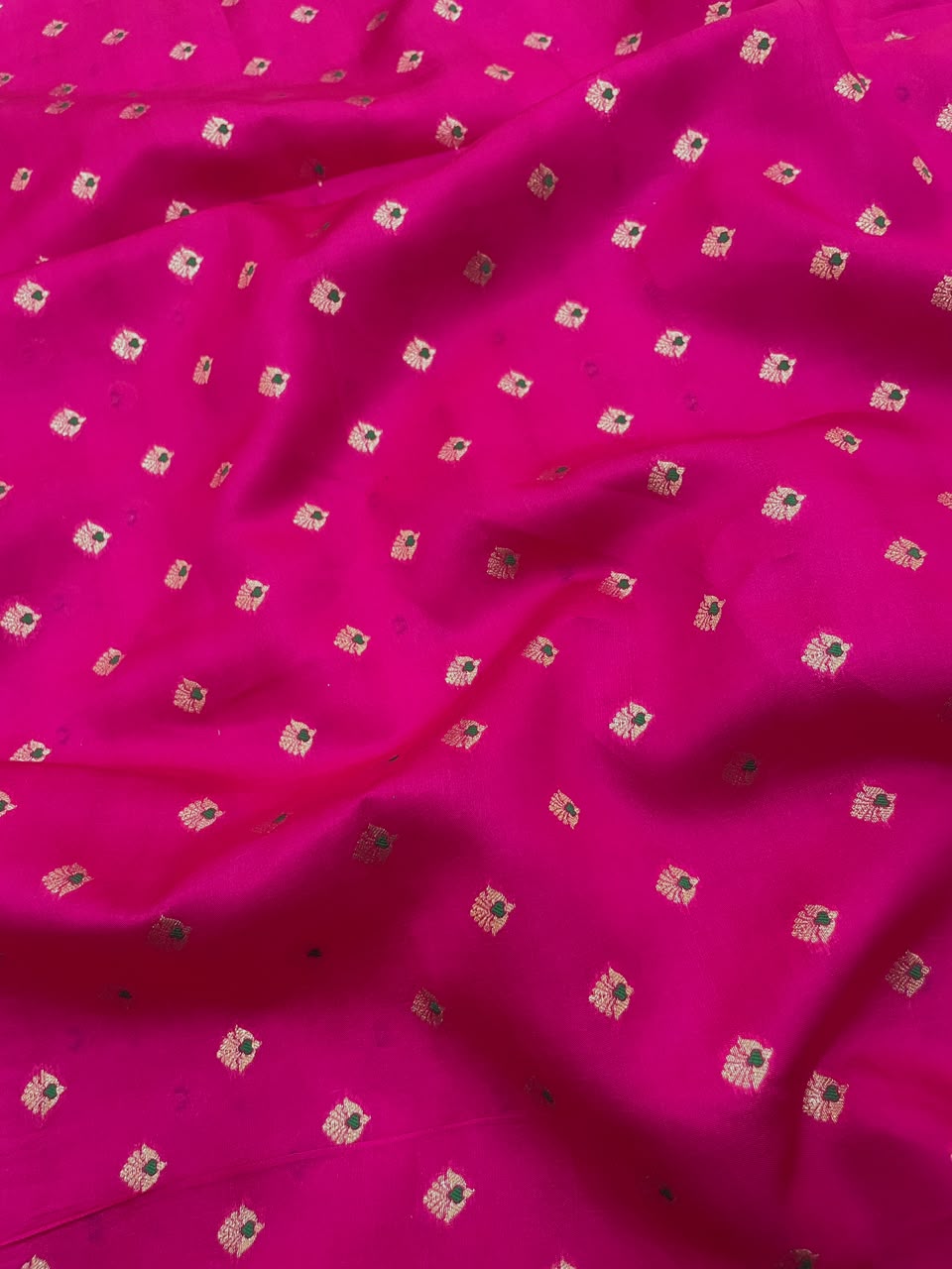 Pure Dupion Zari Butti (Colours Available) 44"Inch